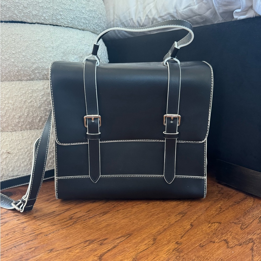 Vince Camuto Black Crossbody Bag with Buckles